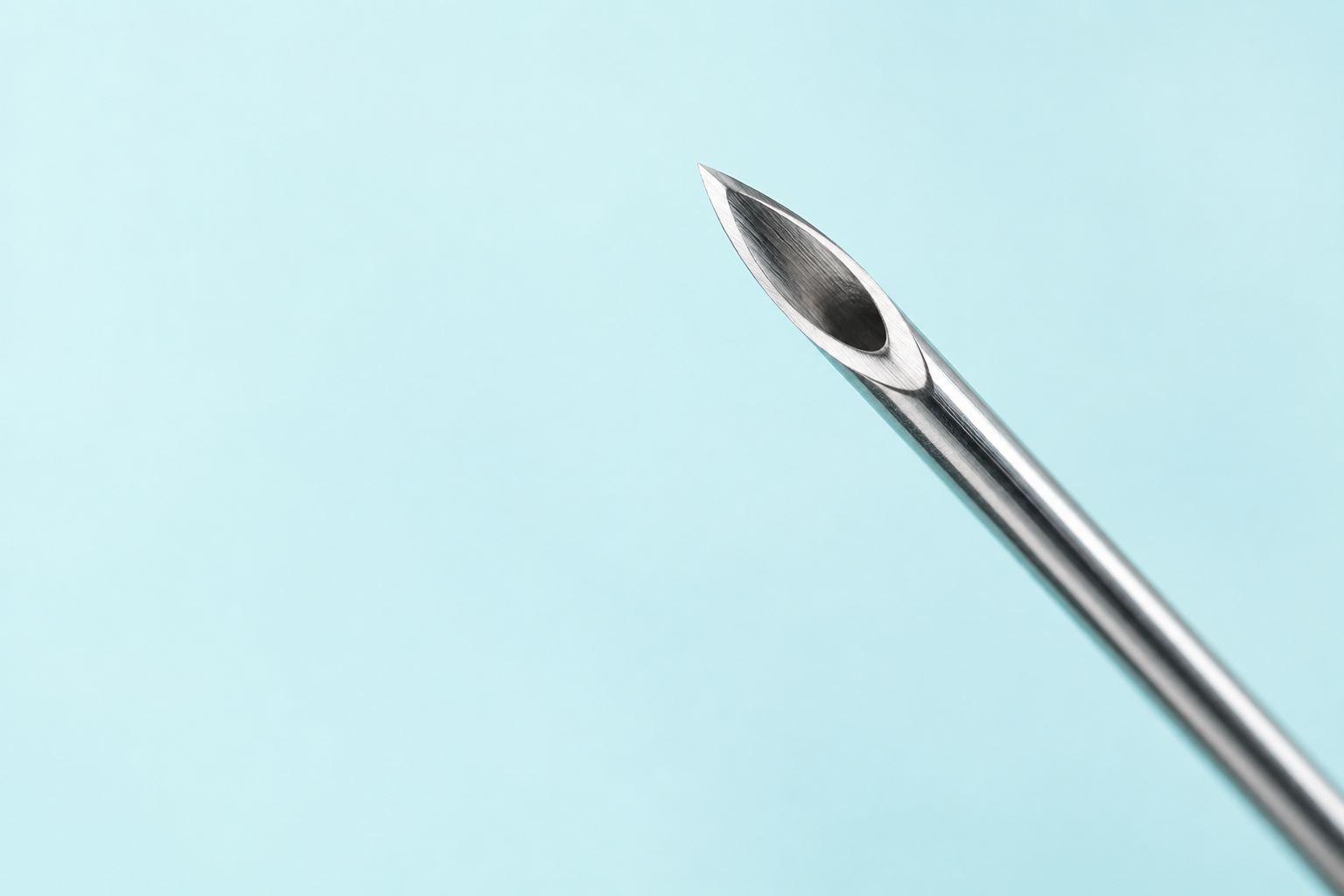 Close-up of a medical needle tip